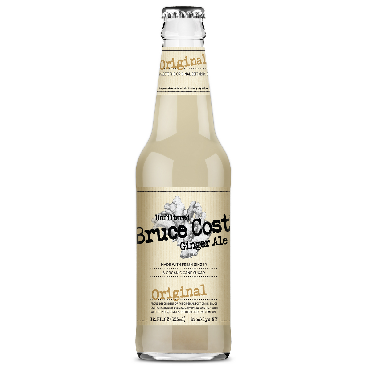 Bruce Cost Unfiltered Ginger Ale 12 oz Asian Veggies