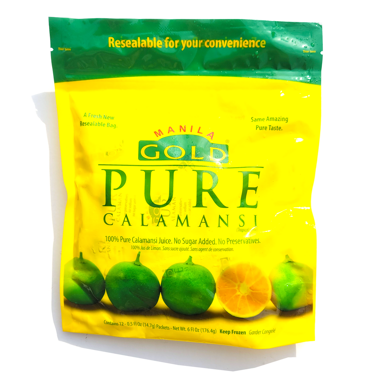Manila Gold 100% Pure Calamansi Juice - 6 oz (12 Packets)