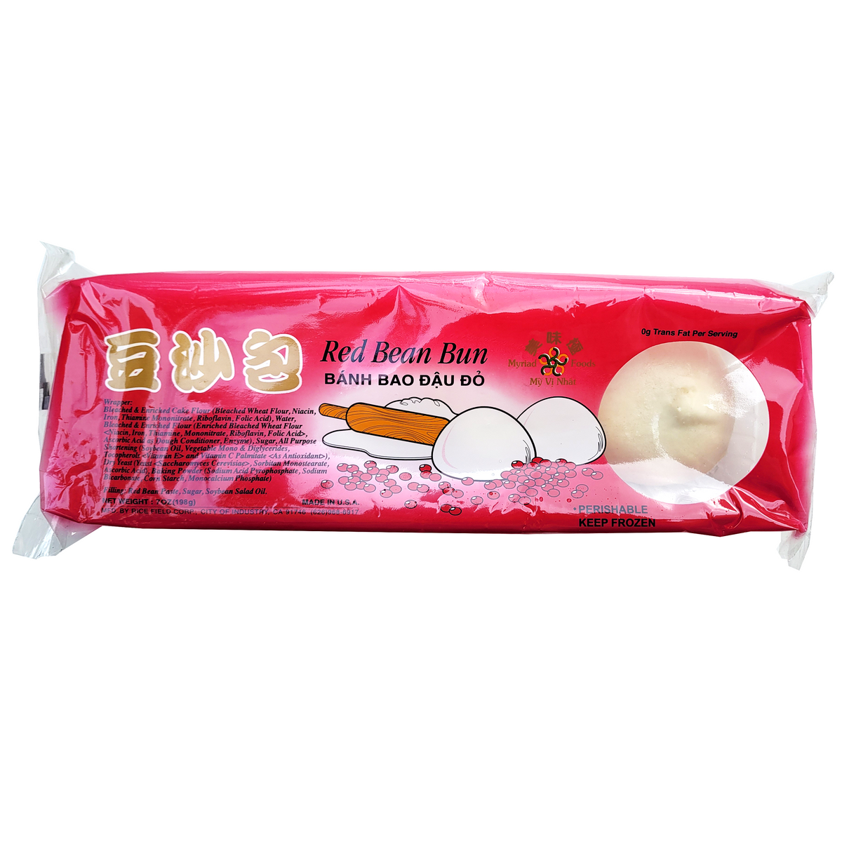 Myriad Foods Red Bean Bun - 7 oz – Asian Veggies