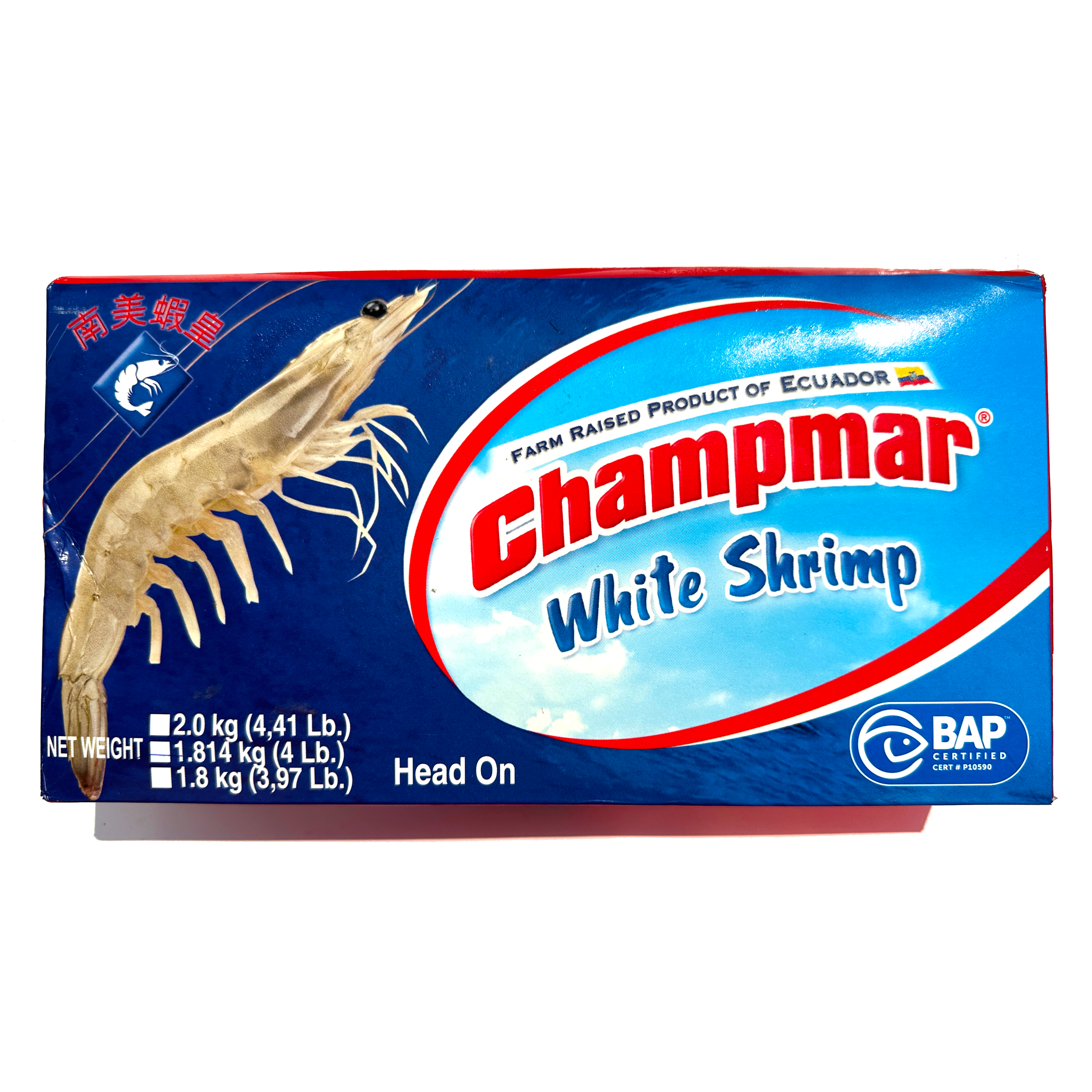 Champmar Head On White Shrimp (30/40) - 4 Lbs – Asian Veggies Champmar Head On White Shrimp (30/40) - 4 Lbs – Asian Veggies