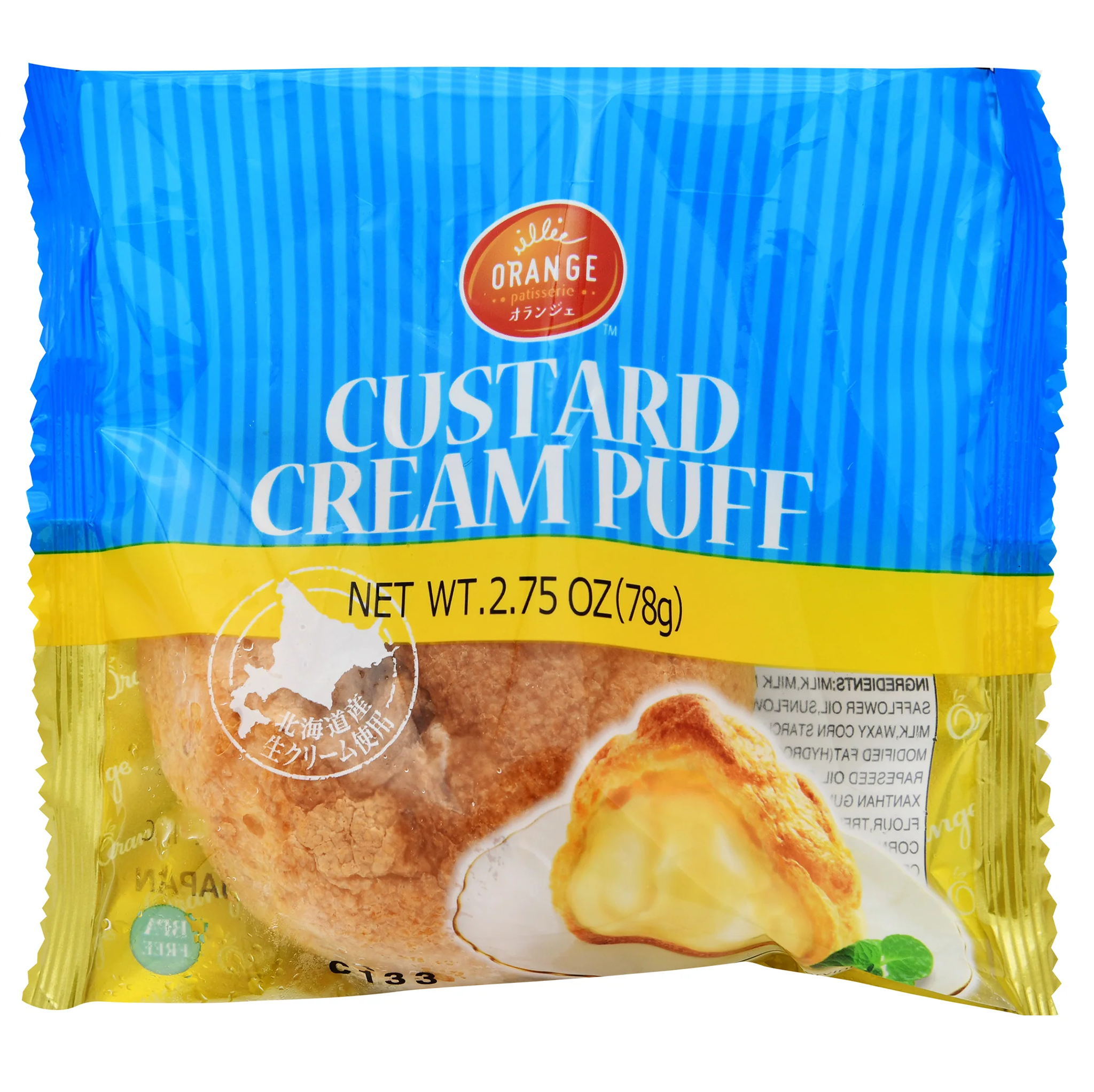 MEER.　CREAM PUFF TOP Orange Brand Custard Cream Puff - 2.75 oz – Asian Veggies