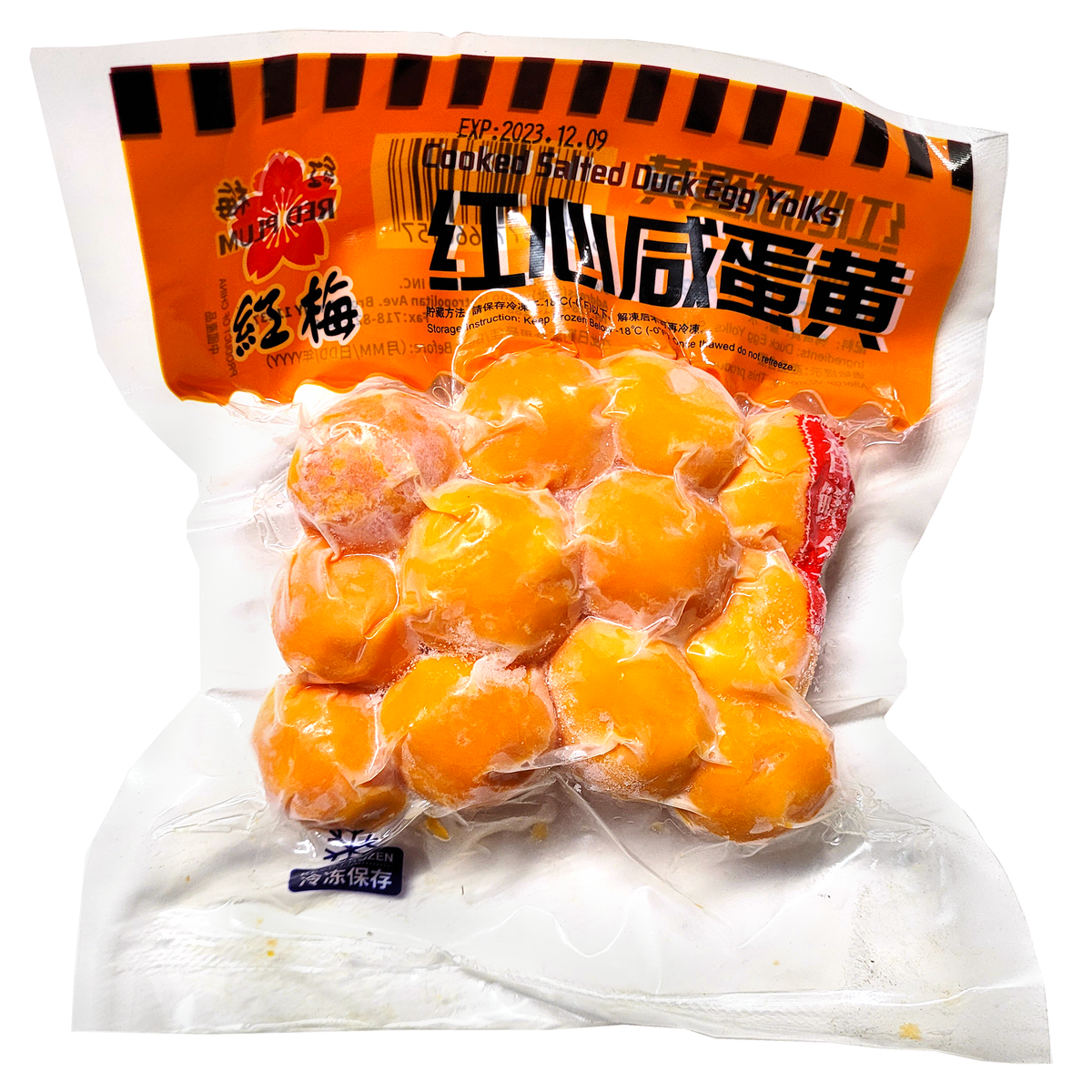 Red Plum Cooked Salted Duck Egg Yolks 144 g (12 Yolks) Asian Veggies