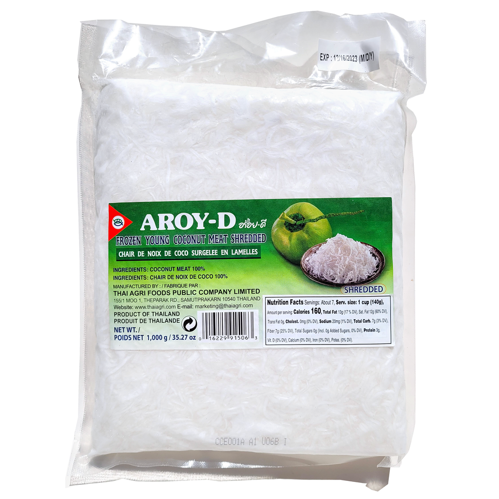 Aroy-D Frozen Young Coconut Meat Shredded - 35.27 oz – Asian Veggies
