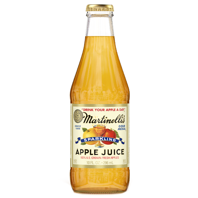 100% Apple Juice 10oz Glass Bottle With Label - S. Martinelli & Co